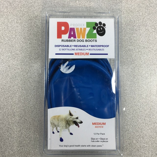 PAWZ 12 Disposable Reusable Rubber Waterproof Dog Boots Medium Paws to