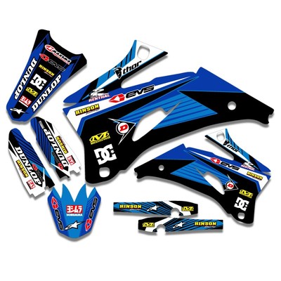 2002-2014 YAMAHA YZ 125-250 Restyle UFO RIDGELINE: BLUE / BLUE GRAPHICS DECAL