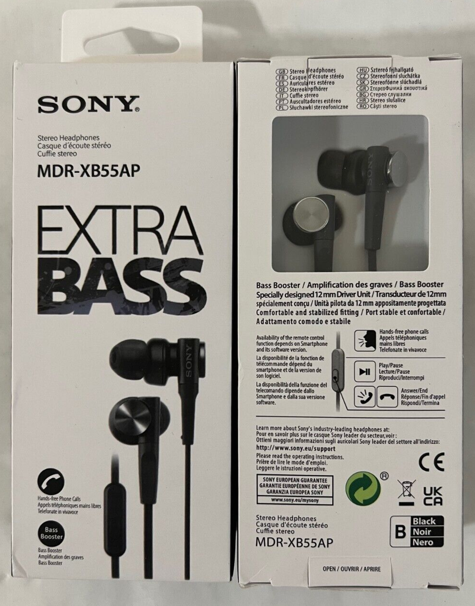 Sony MDR-XB55AP In-Ear Extra Bass Headphones with mic for phone