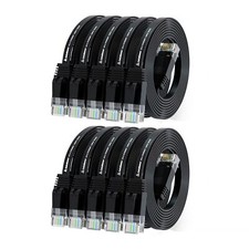 Cat 6 Ethernet Cable 10ft 10 Pack at A Cat5e Price But Higher Bandwidth Flat
