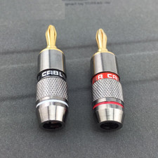 1PAIRS (2 pcs) MONSTER GOLD Banana Plug Speak...