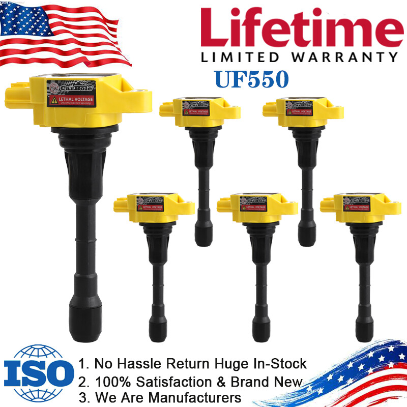 6PCS Ignition Coils Set for Nissan Murano Maxima Altima 3.5L V6 Engine UF550 Compatible with Infiniti  