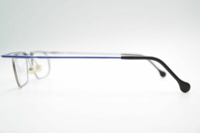 Lunettes Vintage PASS P075 Sans Monture - Couleur Argent/Noir - NOS (Nouveau Old Stock)