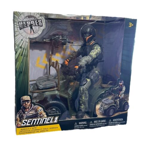 Toys R’ Us TRUE HEROES SENTINEL 1 Assault ATV & Action Figure NOS