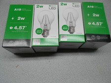 Lot Of 4 Utilitech 2-watt Led 25-watt Eq A19 Green Light Bulb