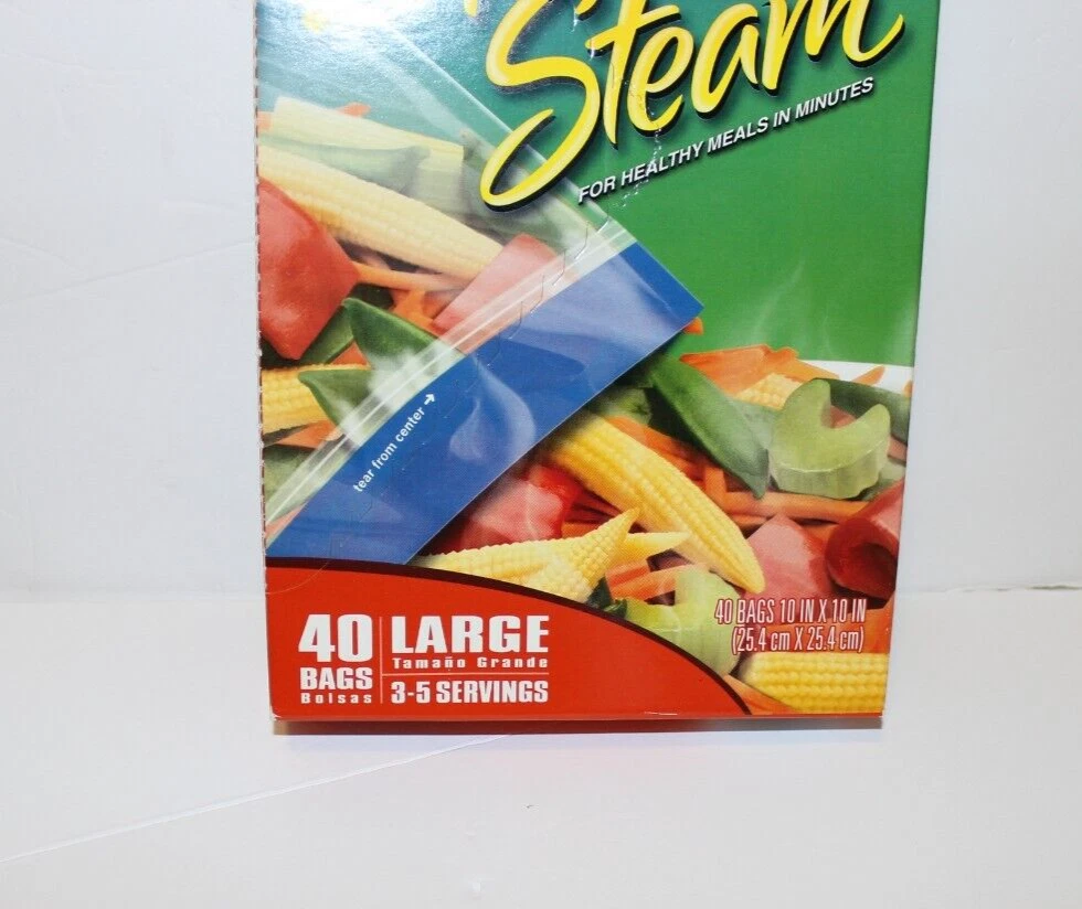 Ziploc Zip'n Steam Cooking Bags, Steam, Large, Shop