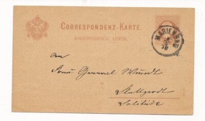D143033 Germany Postal Stationery Marienbad 1878