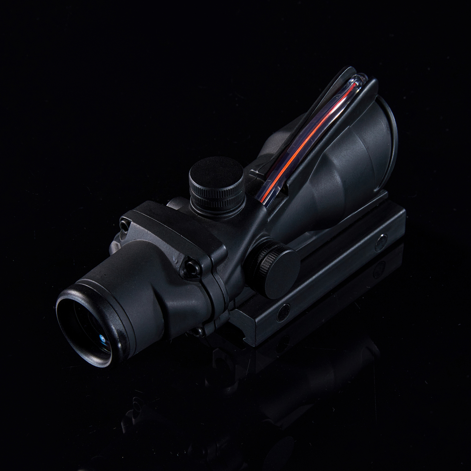 4×32 Tactical ACOG Rifle Scope with True Fiber Optic Red Illuminated