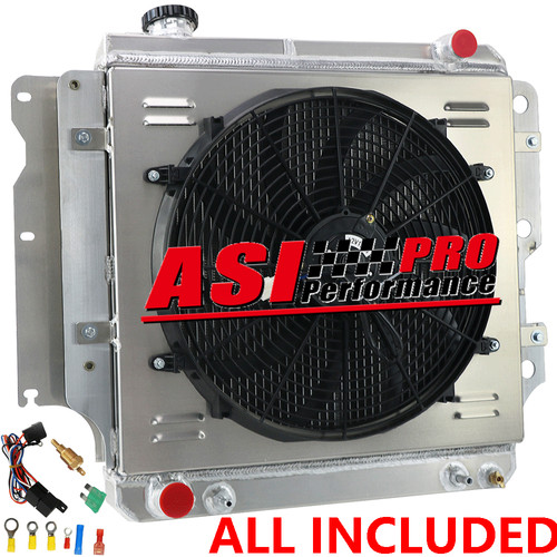 3 Row Radiator Shroud Fan Relay Fit 1987-2006 Jeep Wrangler YJ TJ 2.4L-4.2L AT - Picture 2 of 11