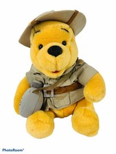    Vintage Disney 9" Winnie The Pooh   Safari Bear Plush   Animal Kingdom World