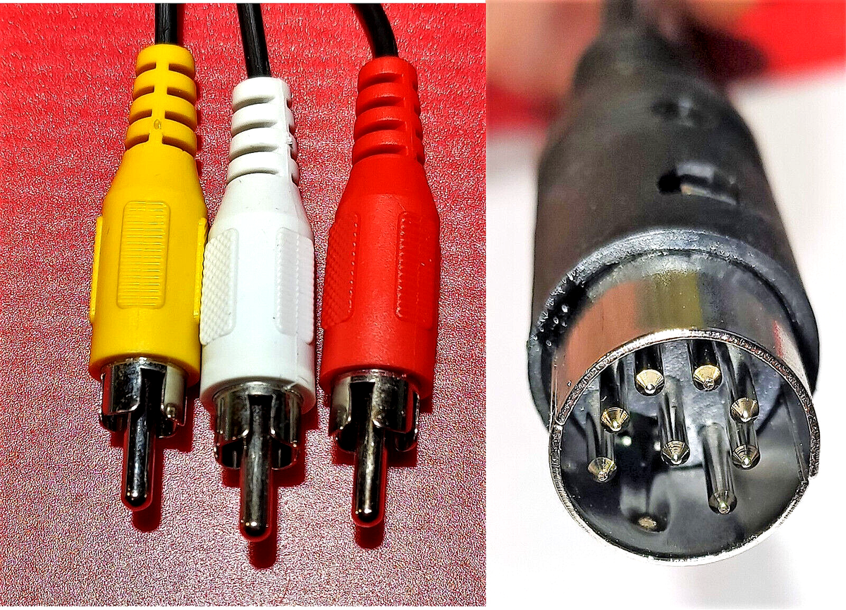 Cavo Video S-Video Per Commodore C64, C128, C16, Plus/4 – 8 Pin DIN A 3 RCA (Y/C)