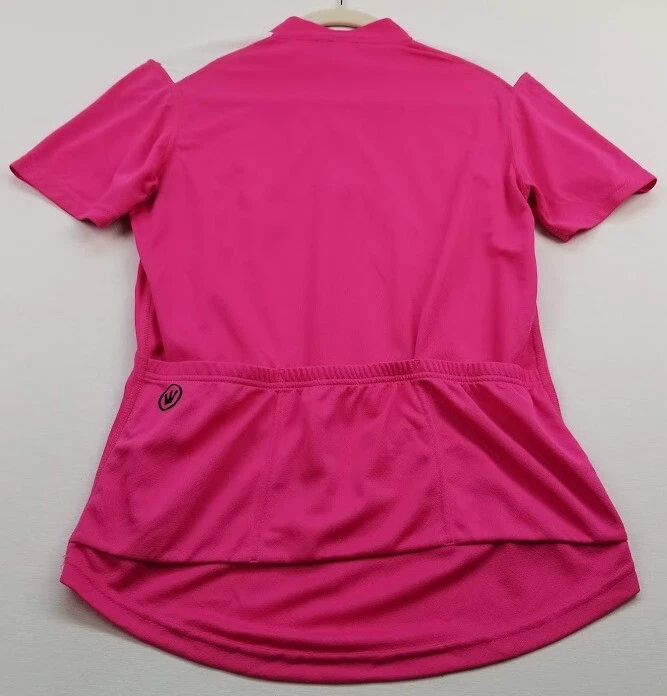 Женская велосипедная майка Canari Activewear с большими розовыми карманами на молнии 1⁄4 с короткими рукавами - Изображение 3 из 4