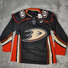 Anaheim Ducks Adidas Jersey Size 52 Black Home NHL Strap Authentic Primegreen