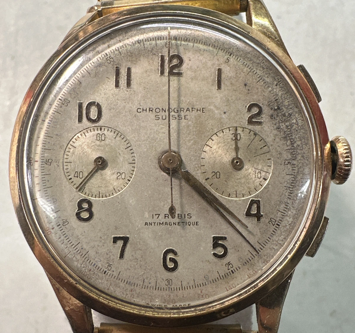 Chronographe suisse 17 rubis hot sale