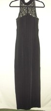 Vintage Legends Roswell, Georgia Black Lace Sz 6 Or 9 Long Choker Evening Gown