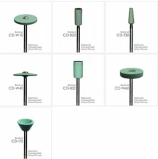 Zirconia - Diamond Impregnated Green Mounted Stones - All Sizes