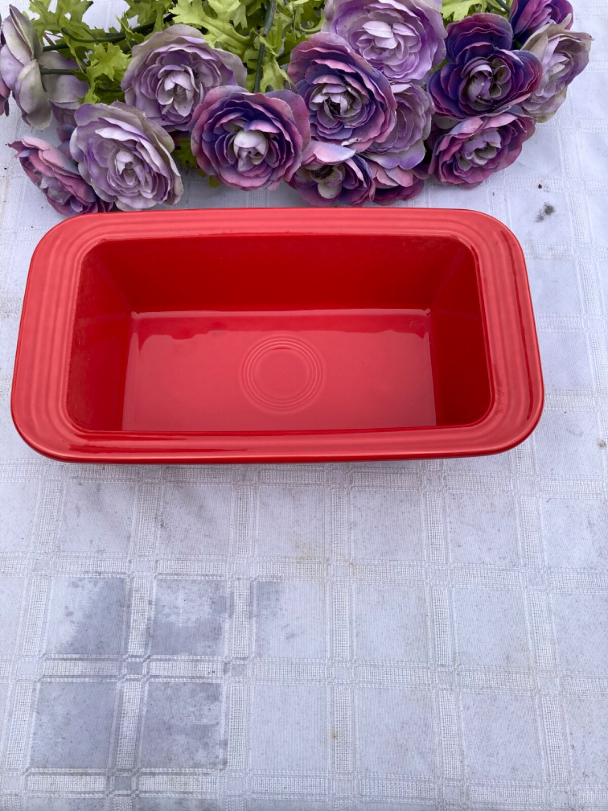 Fiesta SCARLET red LOAF PAN BREAD BAKER Fiestaware eBay