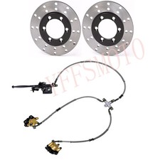 Front Twin Disc Brake Caliper Master Cylinder Disc Rotor for Go kart ATV Quad