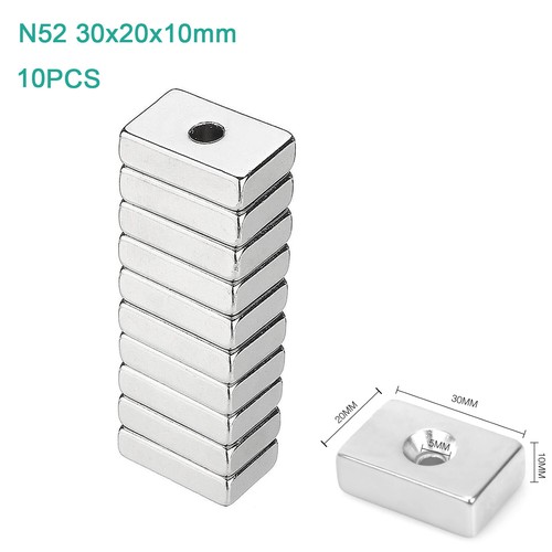 Super Strong Neodymium Magnet Rare Earth Round Hole Cuboid Holder Hook Fishing - Picture 22 of 36