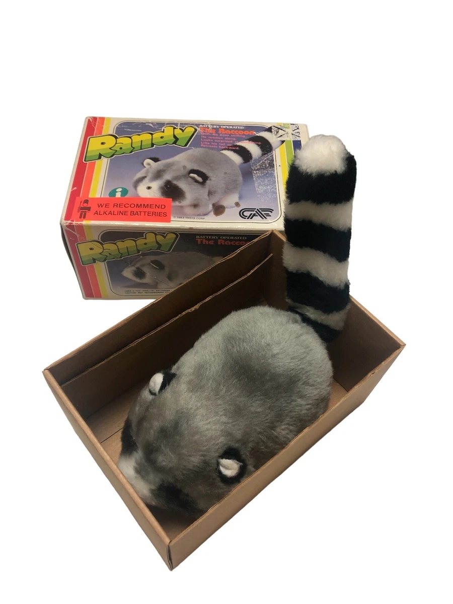 Rare Randy The Racoon Animated Moving Animal Toy IWAYA Japan C-386