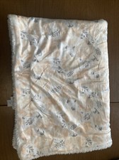Lila Jack Baby Blanket peach gray floral baby girl 30x40