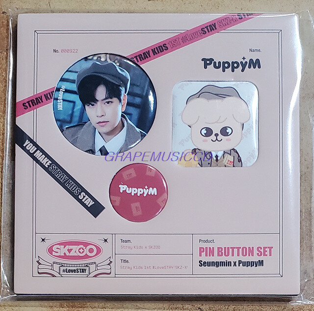 Stray Kids 1ST #LoveSTAY SKZ-X SKZOO GOODS SKZ PIN BUTTON