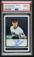 2009 Bowman Draft Prospects Chrome Zack Wheeler #BDPP86 PSA 10 GEM MT Auto 0bi3