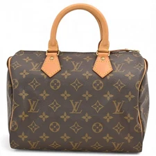 Louis Vuitton Speedy 25 Monogram Canvas Leather Hand Boston Bag Authentic M12708