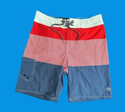Men s Ocean Current Board Shorts Size 30 Colorblock Swim Trunks RN129508