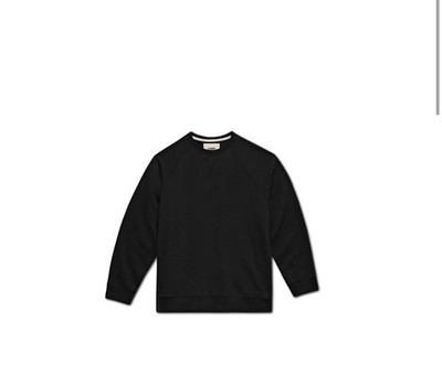 NWT Men s LABEL Go-to Big Crew Long Sleeve Sweater Color Black Size S