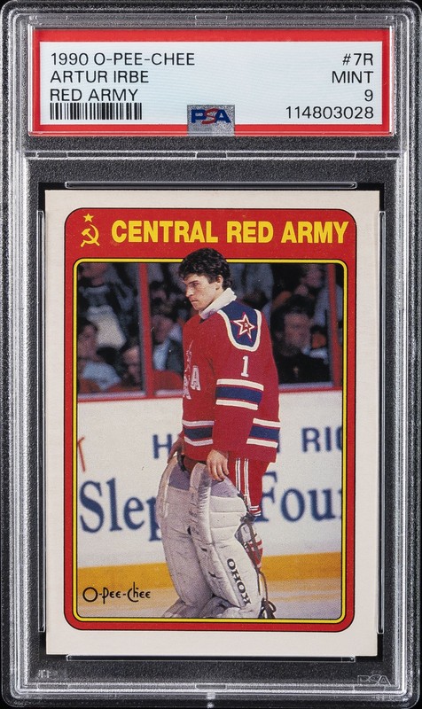 1990 O-PEE-CHEE RED ARMY #7R ARTUR IRBE PSA 9