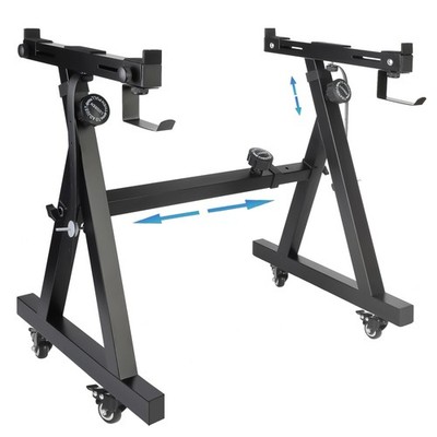 Keyboard Stand Piano w/ Wheels Duty Piano Stand Z Style Adjustable Keyboard S...