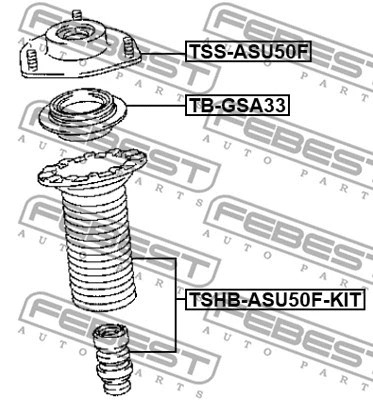 Febest Boot With Jounce Bumper Front Shock Absorber Kit TSHB-ASU50F-KIT