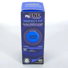 MyONE Hyperthin Latex Condoms Perfect Fit 45D Super Snug 10ct Exp 06/27 SEALED