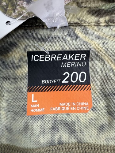 Icebreaker Merino Mens Bodyfit 200 Base Layer Sz Large Wool Pullover Long Sleeve - Picture 9 of 14