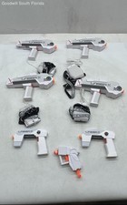 Lot Of 7 Pcs Laser X White Sound Effects Blasters Gear Laser Tag Gun Not Tested