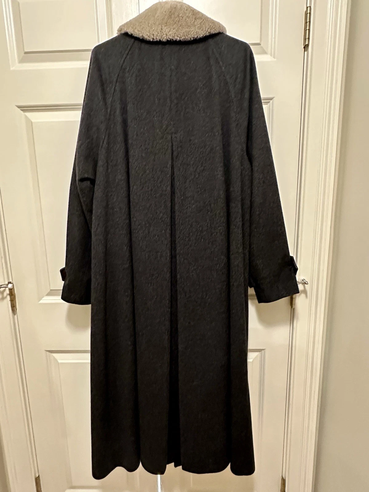 Hickey Freeman Charcoal Gray Wool Overcoat Size 42 image 8