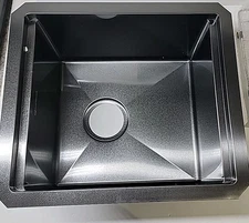 EcoChannels Undermount Kitchen Sink, 15 x 15x 10 in 16 Gauge US Seller