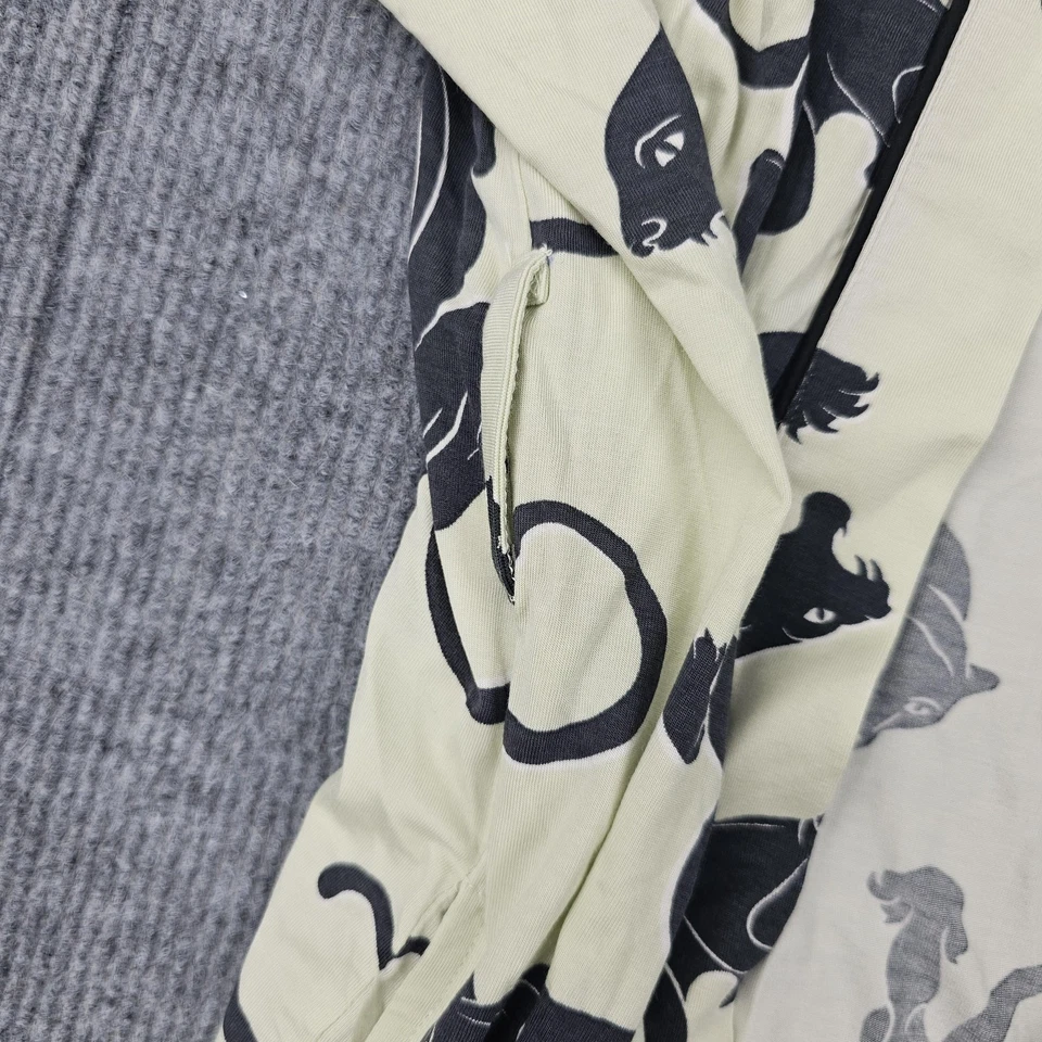 Kilo Brava Bata Mujer XXXL Marfil Negro Estampado Pantera Modal Kimono Salón Cómodo Foto 4 de 4