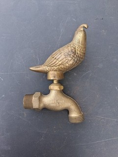 Vintage Solid Brass Quail Bird Faucet Valve Spigot Hose Nozzle Outdoor Antique