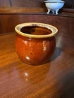Vintage Hull Pottery Brown Drip Glaze Small Crock Bowl – 4.5" x 4.5" USA