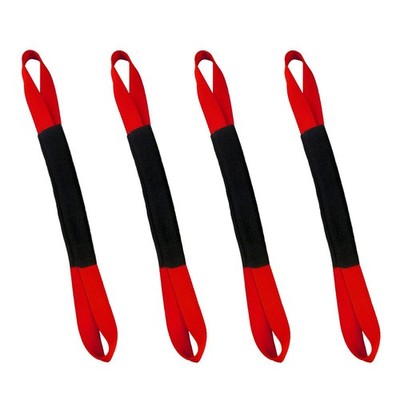 Ancra Tiedowns 18'' Soft Touches, Tie Down Extension w/Fleeces - Red 4-Pack