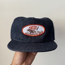 Gorra ajustable vintage de camionero de mezclilla marca Pointer años 80 nueva sin etiquetas