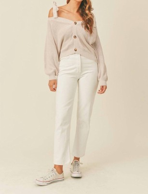 Mable Off-Shoulder Cardigan Size S