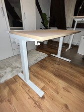 IKEA MITTZON Schreibtisch 120x60cm, weiß/ Birkenfurnier