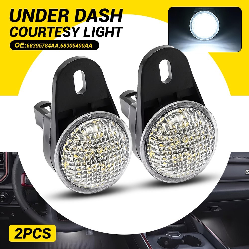 White LED Under Dash Courtesy Footwell Light Fit for Dodge Ram Durango 2013-2023 thumbnail 13
