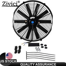 14 Inch Universal Slim Electric Radiator Cooling Fan Push Pull 12v Mount Kit