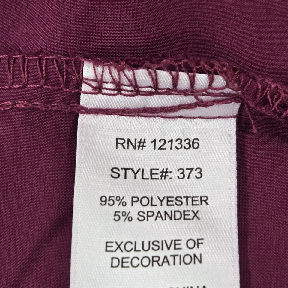 Koi Basics Women Scrub Top M Red Button PO#WH88356 Short Sleeve - Image 3 of 4