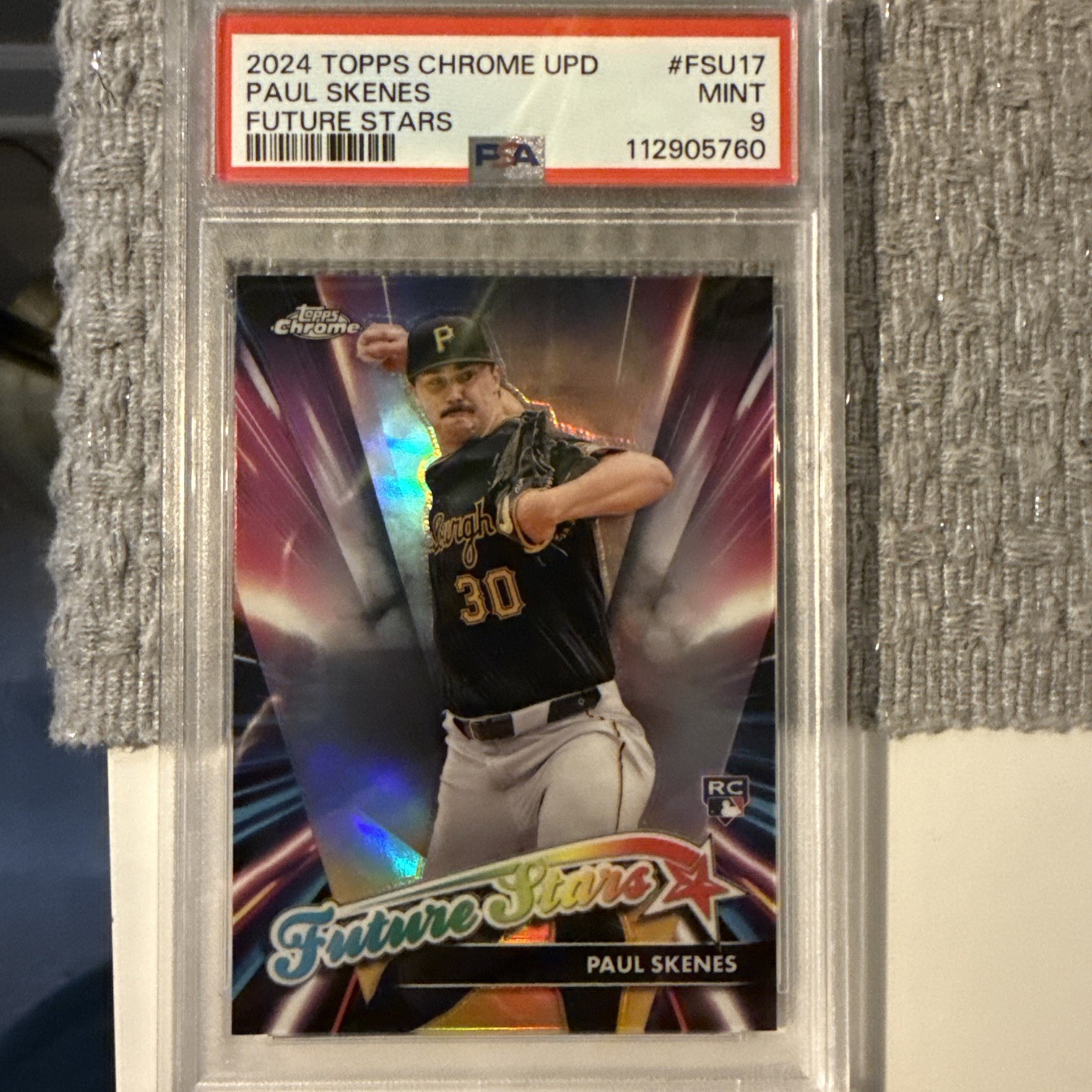 2024 Topps Chrome Update Future Stars #FSU17 Paul Skenes PSA 9 Rookie RC