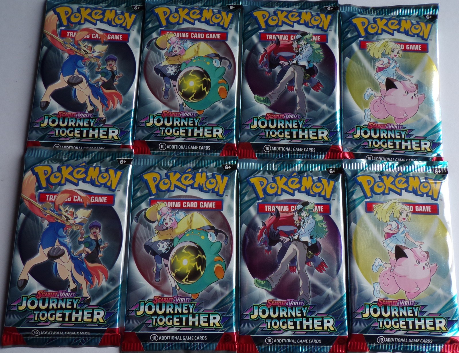 8x Pokémon Scarlet & Violet Journey  Together - Booster Packs Sealed